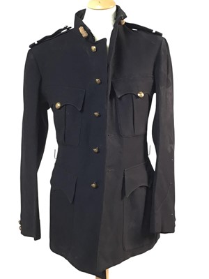 Lot 788 - ARTILLERY MILITARY BLACK SERGE TUNIC