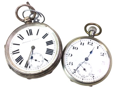 Lot 779 - VICTORIAN SILVER CASED KEY WIND POCKET WATCH