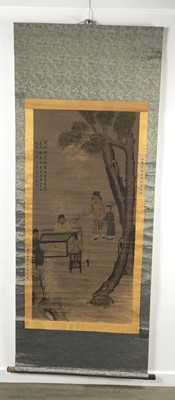 Lot 533 - AFTER YU XING (1692 - 1767), FIGURAL SCROLL