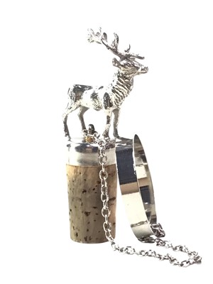 Lot 816 - STAG SILVER PLATED WINE STOPPER