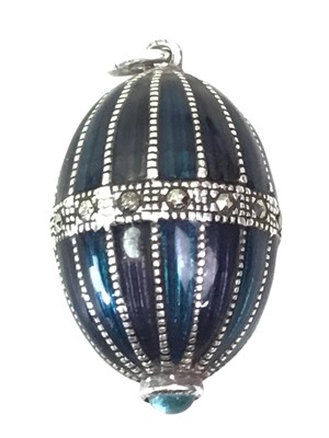 Lot 825 - THREE STERLING ENAMEL PENDANTS