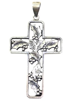 Lot 836 - SCANDINAVIAN DENMARK EILER AND MURLOE LARGE SILVER CROSS PENDANT