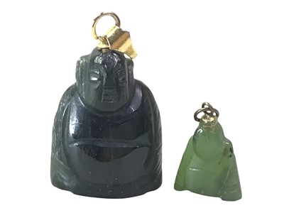 Lot 363 - TWO NEPHRITE JADE PENDANTS