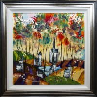 Lot 24 - * ROZANNE BELL, RAINBOW VALLEY acrylic and...