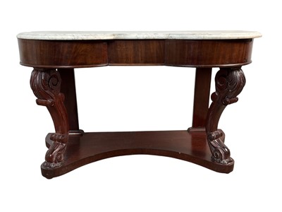 Lot 448A - MARBLE TOPPED TABLE