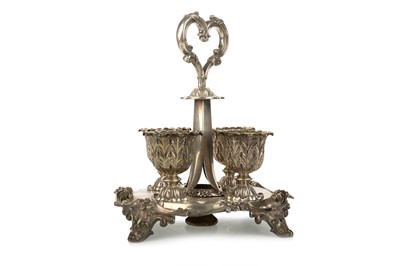 Lot 1040 - VICTORIAN SILVER EGG CUP SET