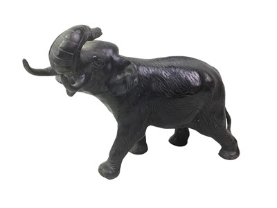 Lot 644 - BRONZE MODEL OF AN ELEPHANT