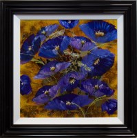 Lot 36 - * ROZANNE BELL, FLORAL STUDY acrylic and resin...