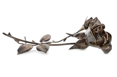 Lot 1060 - ELIZABETH II SILVER MODEL OF A FLOWER
