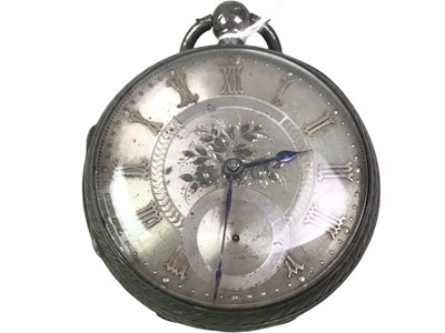 Lot 275 - VICTORIAN SILVER POCKET WATCH