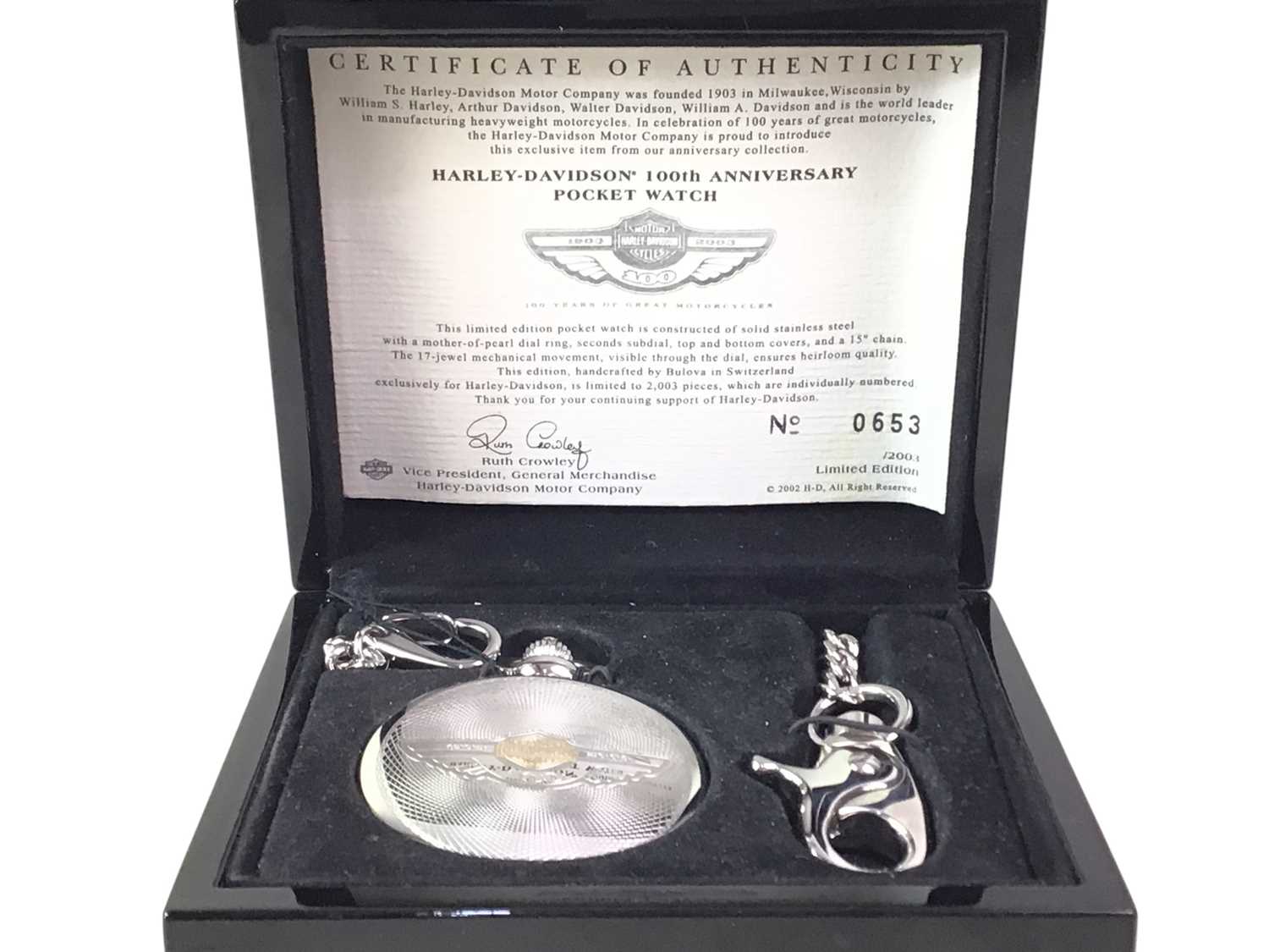 Lot 44 - BULOVA HARLEY DAVIDSON POCKET WATCH