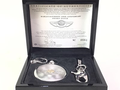 Lot 44 - BULOVA HARLEY DAVIDSON POCKET WATCH