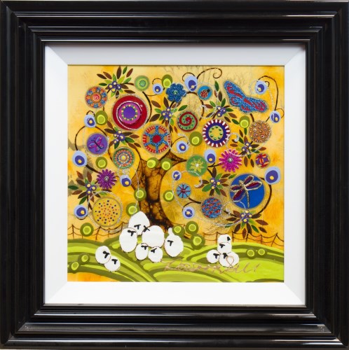 Lot 44 - * ROZANNE BELL, BLOOMING MORNING acrylic and...