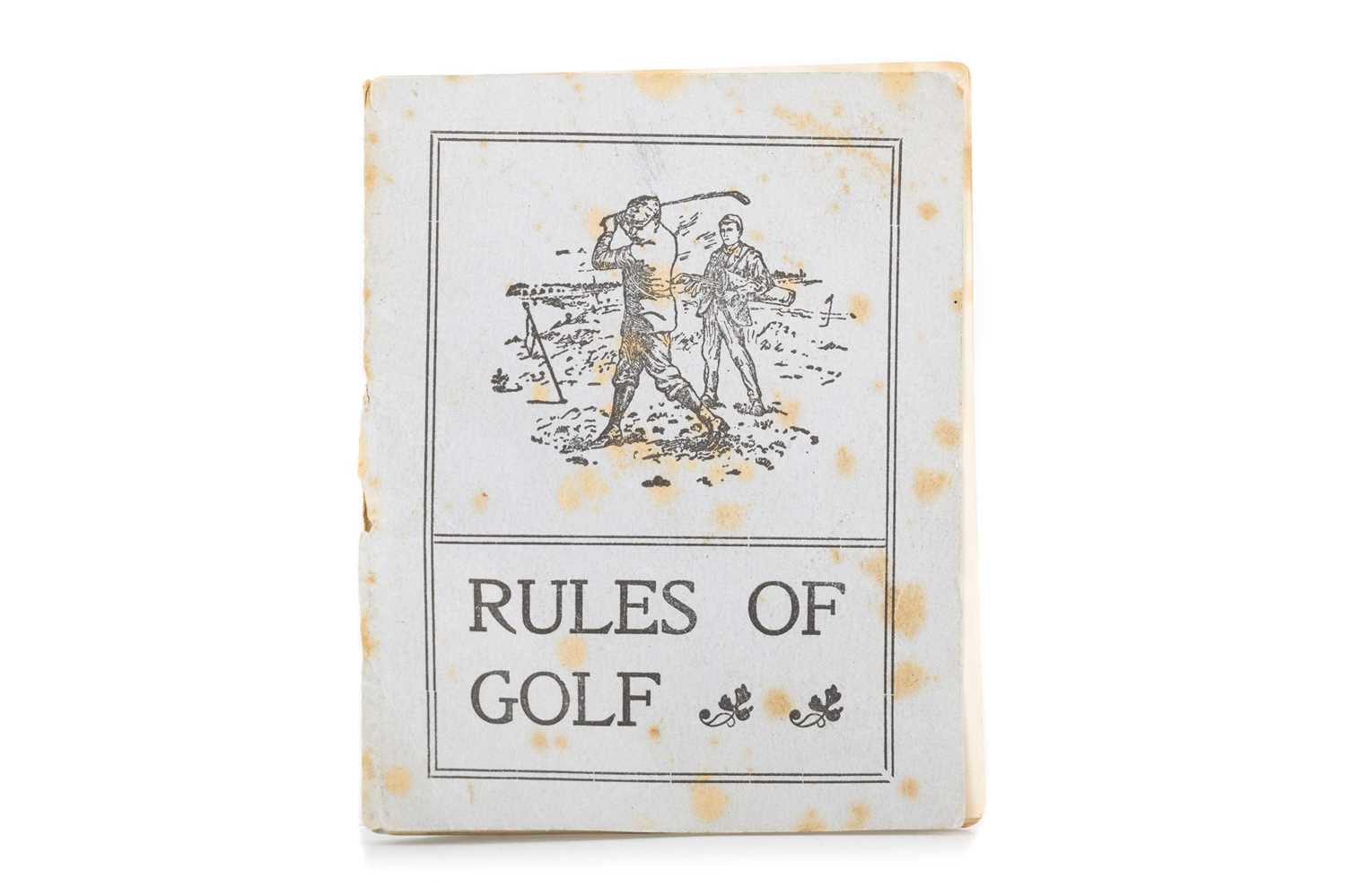 Lot 1701 - THE RULES OF GOLF BOOKLET