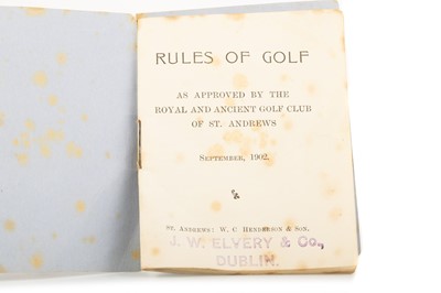 Lot 1701 - THE RULES OF GOLF BOOKLET