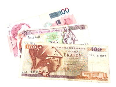 Lot 230 - GROUP OF EUROPEAN BANKNOTES