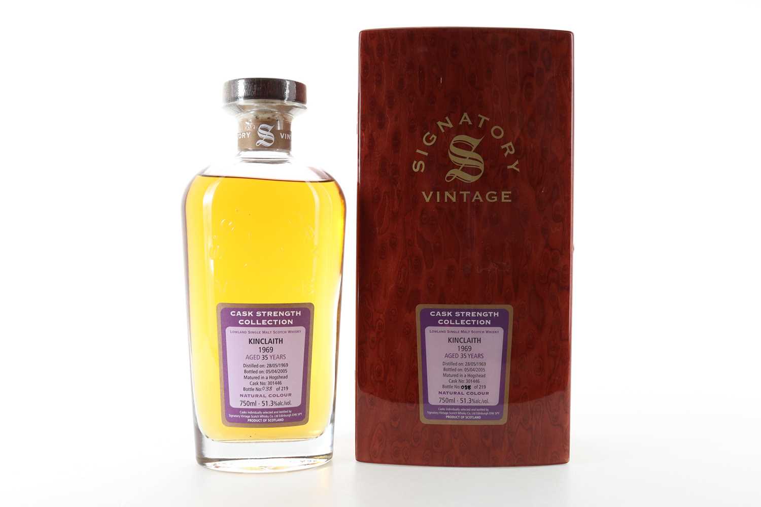 Lot 165 - KINCLAITH 1969 35 YEAR OLD SIGNATORY 75CL