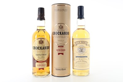 Lot 196 - KNOCKANDO 1990 AND GLEN MORAY 8 YEAR OLD