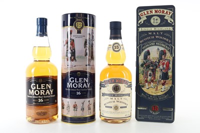Lot 219 - GLEN MORAY 16 YEAR OLD AND 15 YEAR OLD HIGHLAND REGIMENTS BLACK WATCH