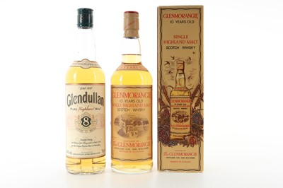 Lot 223 - GLENMORANGIE 10 YEAR OLD 75CL AND GLENDULLAN 8 YEAR OLD