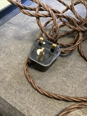 Lot 444 - TIFFANY STUDIOS LEADED GLASS 'POINSETTIA' BORDER LAMP