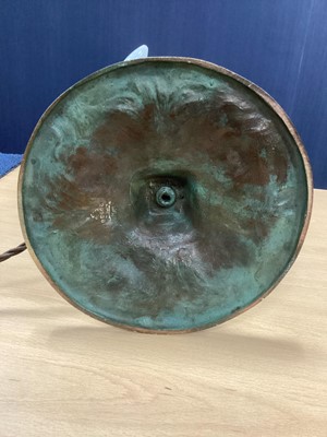 Lot 444 - TIFFANY STUDIOS LEADED GLASS 'POINSETTIA' BORDER LAMP