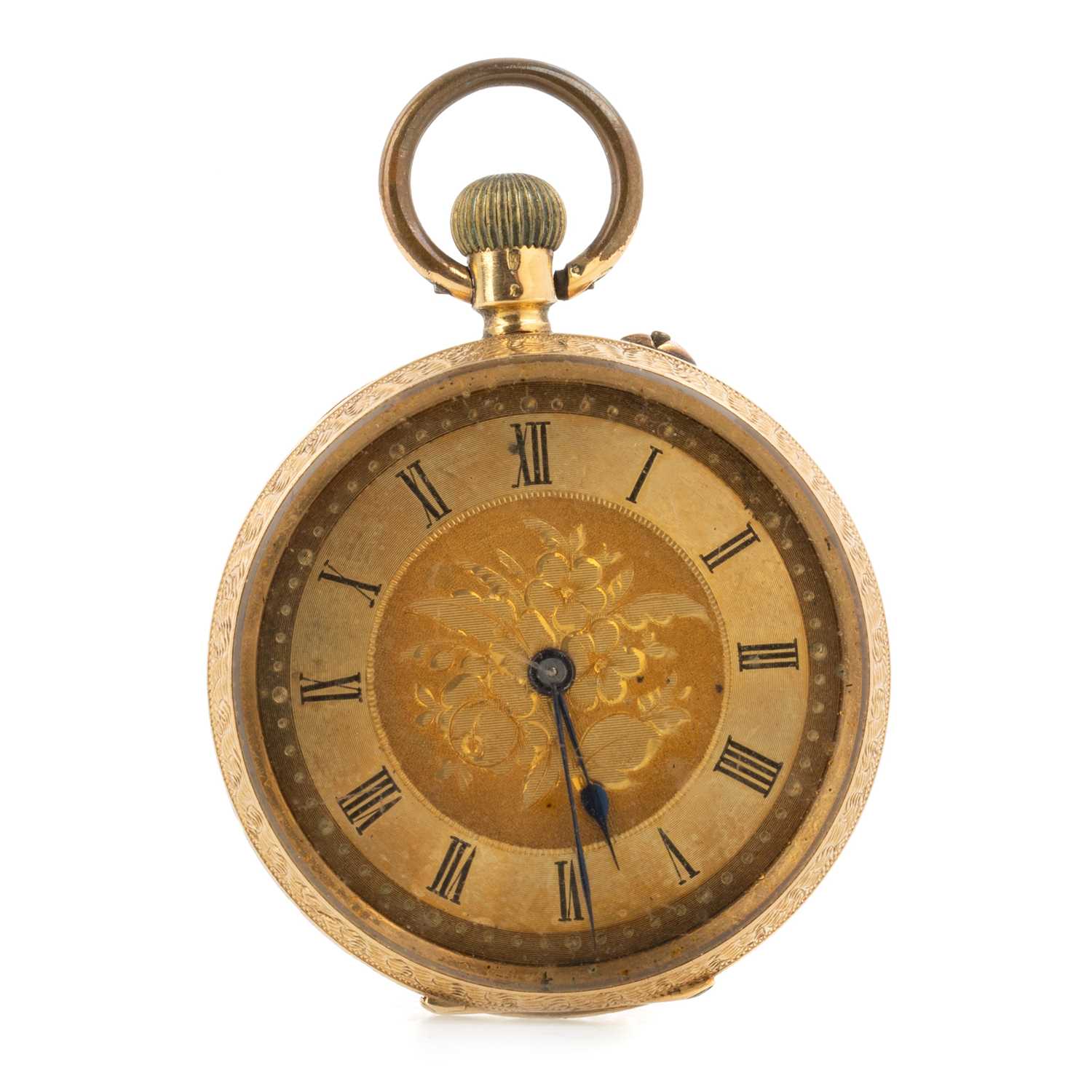Lot 862 - EIGHTEEN CARAT GOLD FOB WATCH