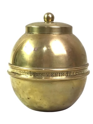 Lot 280 - THREE COMMEMORATIVE LIPTONS SOUVENIR TEA CADDIES