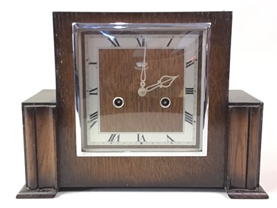Lot 315 - OAK MANTEL CLOCK