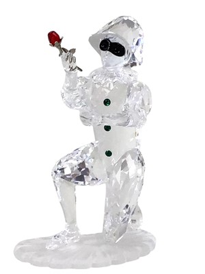 Lot 302 - THREE SWAROVSKI HARLEQUIN FIGURES
