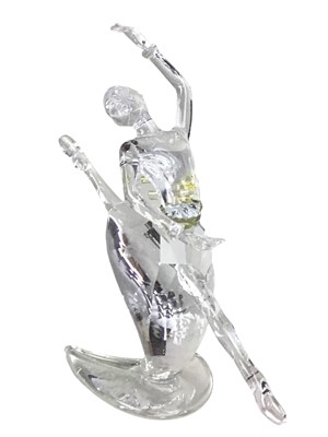 Lot 297 - THREE SWAROVSKI FIGURES AND NAME STANDS