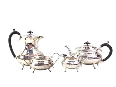 Lot 354 - SILVER PLATED FOUR PIECE TEA AND COFFEE SERVICE
