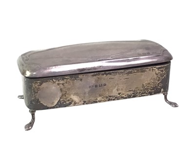 Lot 401 - GEORGE V SILVER TRINKET BOX