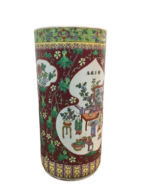 Lot 360 - CHINESE CERAMIC STICK STAND