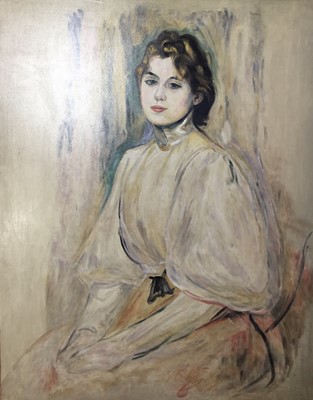 Lot 436 - PORTRAIT OF A FEMALE
