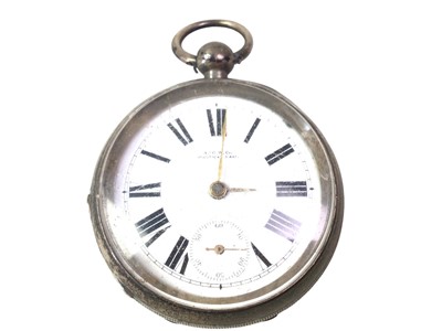 Lot 477 - SILVER CASED POCKET WATCH