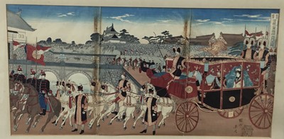 Lot 1498 - JAPANESE WOODBLOCK PRINT TRIPTYCH