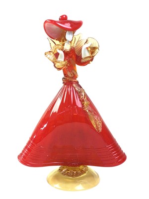 Lot 380 - GROUP OF COLOURED GLASS FIGURES