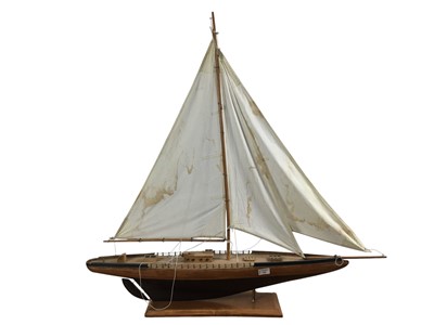 Lot 445 - MODEL OF A SAILING BOAT ON STAND