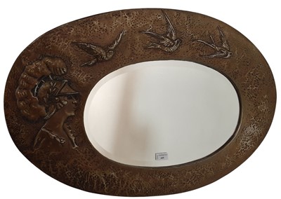 Lot 449 - OVAL WALL MIRROR