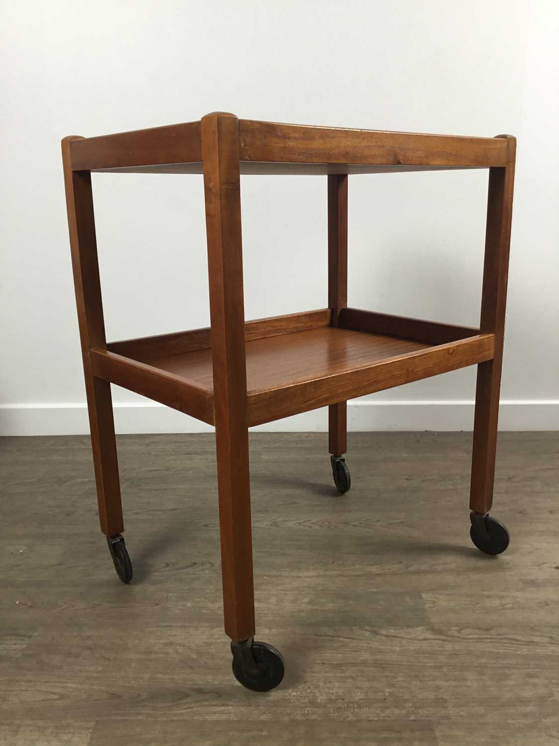 Lot 523 - MID CENTURY TEAK DRINKS TROLLEY
