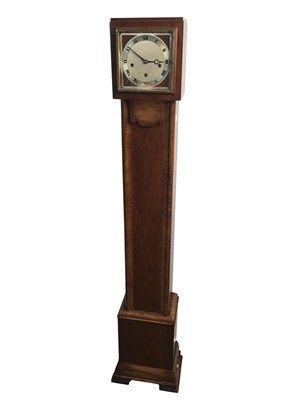 Lot 492 - ART DECO WALNUT GRANDMOTHER CLOCK