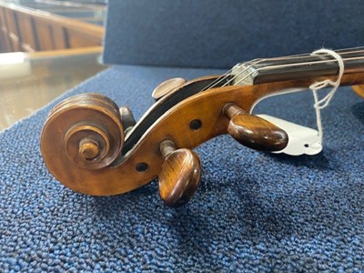 Lot 982 - GERMAN VIOLIN AND BOW