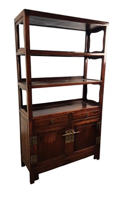 Lot 1577 - CHINESE HARDWOOD OPEN DISPLAY UNIT