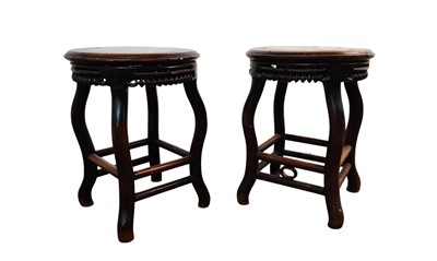 Lot 1501 - TWO CHINESE HARDWOOD OCCASIONAL TABLES