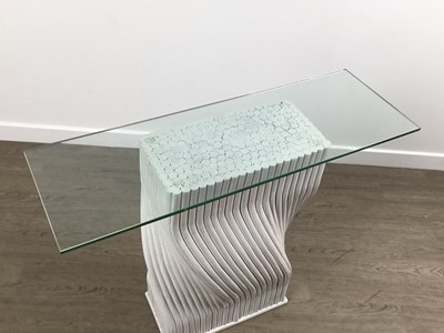 Lot 455 - PAIR OF MAGUIRES BAMBOO CONSOLE TABLES