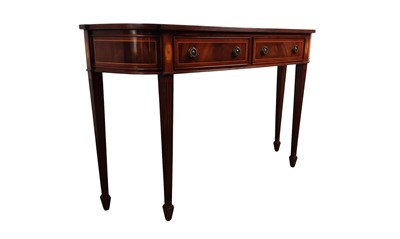 Lot 603 - REPRODUCTION INLAID MAHOGANY CONSOLE TABLE