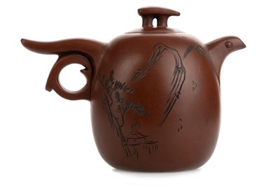 Lot 1565 - CHINESE YIXING TEAPOT