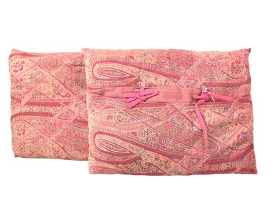 Lot 642 - TWO CHINESE BOLSTER PILLOWS