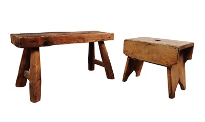 Lot 635 - TWO PINE STOOLS